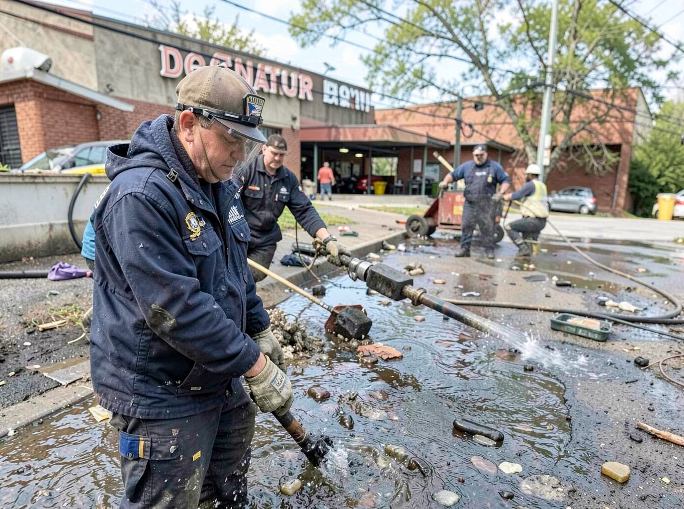 emergency water extraction in Flint City —